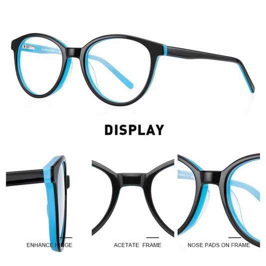 MERRYS DESIGN Kids Anti Blue Ray Light Blocking Glasses Frames For Boys Girls Oval Computer Glasses Acetate Frames S7797FLG