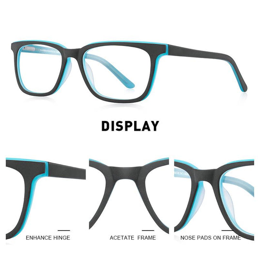 MERRYS DESIGN Boys Blue Light Blocking Glasses Square Computer Glasses For Kids Acetate Glasses Frames S7763FLG