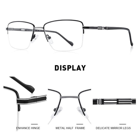 MERRYS DESIGN Men Alloy Optical Glasses Frame Myopia Prescription Eyeglasses Half Optical Frame Business Style S2208