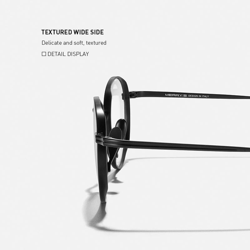 MERRYS DESIGN Pure Titanium Oval Glasses Frame Men Retro Round Prescription Eyeglasses Women Myopia Optical Eyewear S2618