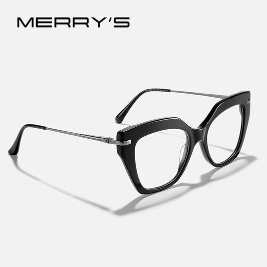 MERRYS DESIGN Women Cat Eye Acetate Glasses Frames Eyewear Retro Oversized Optics Frame Glasses Optical Eyewear S2425
