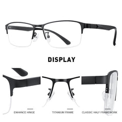 MERRYS DESIGN Men Titanium Alloy Half Glasses Frame TR90 Legs Prescription Eyeglasses Optical Frame S2318