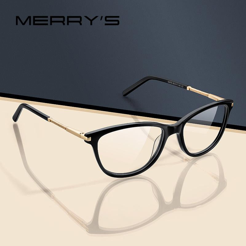 MERRYS DESIGN Women Cat Eye Glasses Frames Acetate Eyewear Vintage Optics Frame Prescription Glasses Optical Eyewear S2279