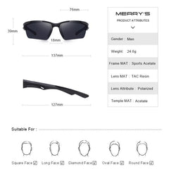 MERRYS DESIGN Men Polarized Outdoor sports Sunglasses Male Goggles UV400 Protection S9022